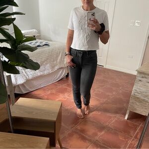 Good American Black Straight Leg Jeans